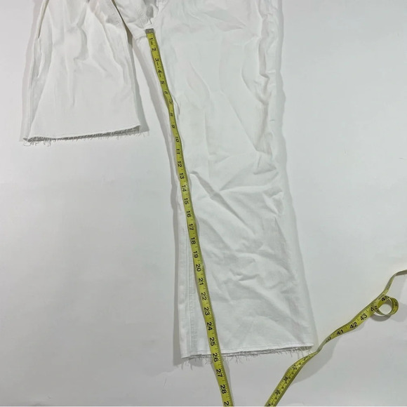 New J Crew 9” Demi Boot Crop Jeans White Wash Size 33 - Picture 10 of 11